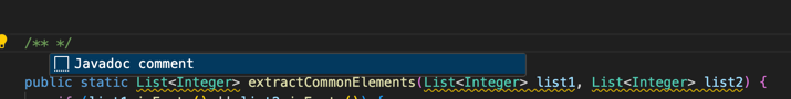Javadoc assistant