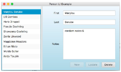 Person UI application