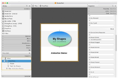 FXML file with Scene Builder for MyShapesFXML